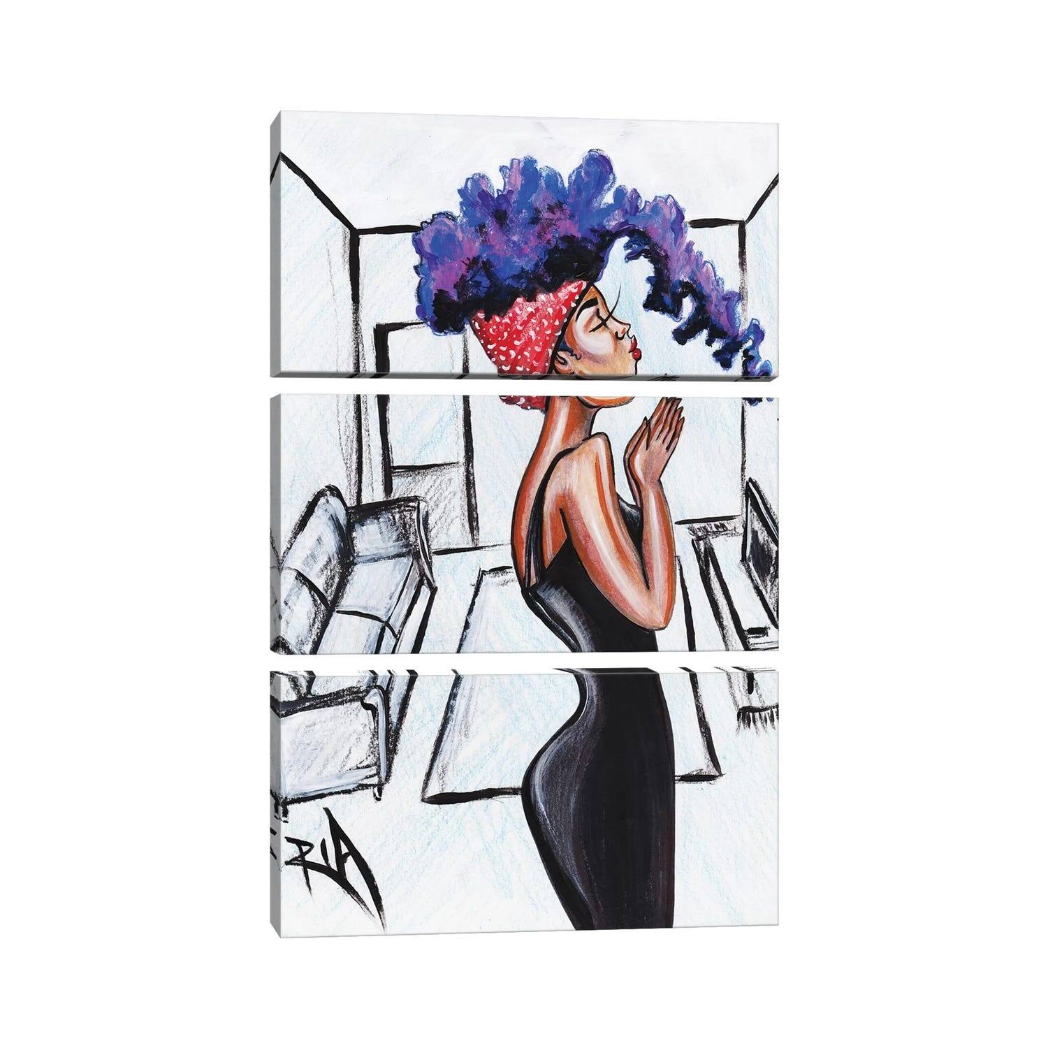 iCanvas "Her Prayer" by Artist Ria 3Piece Canvas Wall Art Set Bed